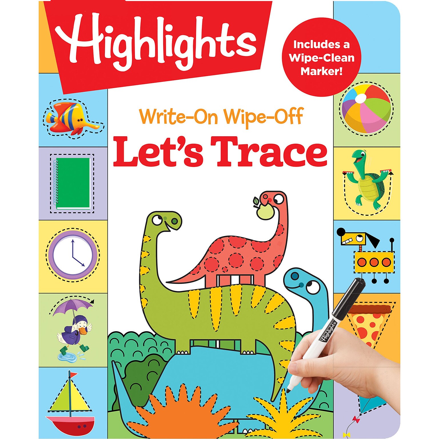 Highlights Lets Trace Write-On Wipe-Off Fun to Learn Activity Book