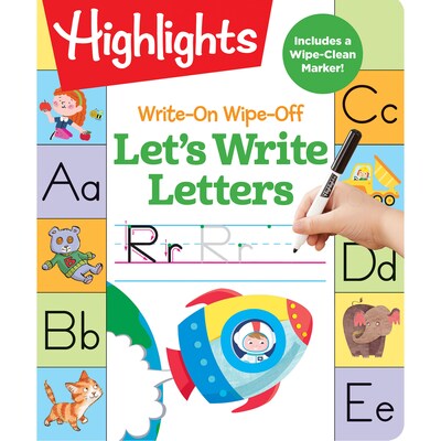 Highlights Lets Write Letters Write-On Wipe-Off Fun to Learn Activity Book