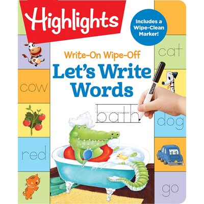 Highlights Let's Write Words Write-On Wipe-Off Fun to Learn Activity Book