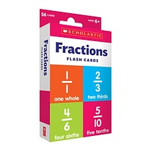 Scholastic Teacher Resources Fractions Flash Cards, 56 Cards (SC-714841)