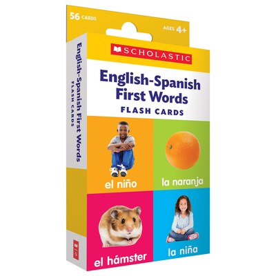 Scholastic Teacher Resources English-Spanish First Words Flash Cards, 56 Cards (SC-714845)