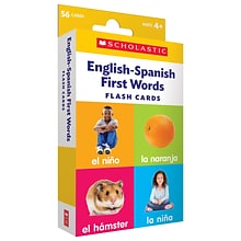 Scholastic Teacher Resources English-Spanish First Words Flash Cards, 56 Cards (SC-714845)