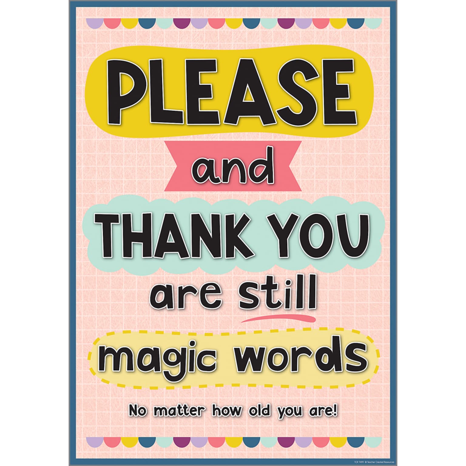 Teacher Created Resources 13-3/8 x 19 Please and Thank Your Are Still Magic Words Positive Poster (TCR7499)