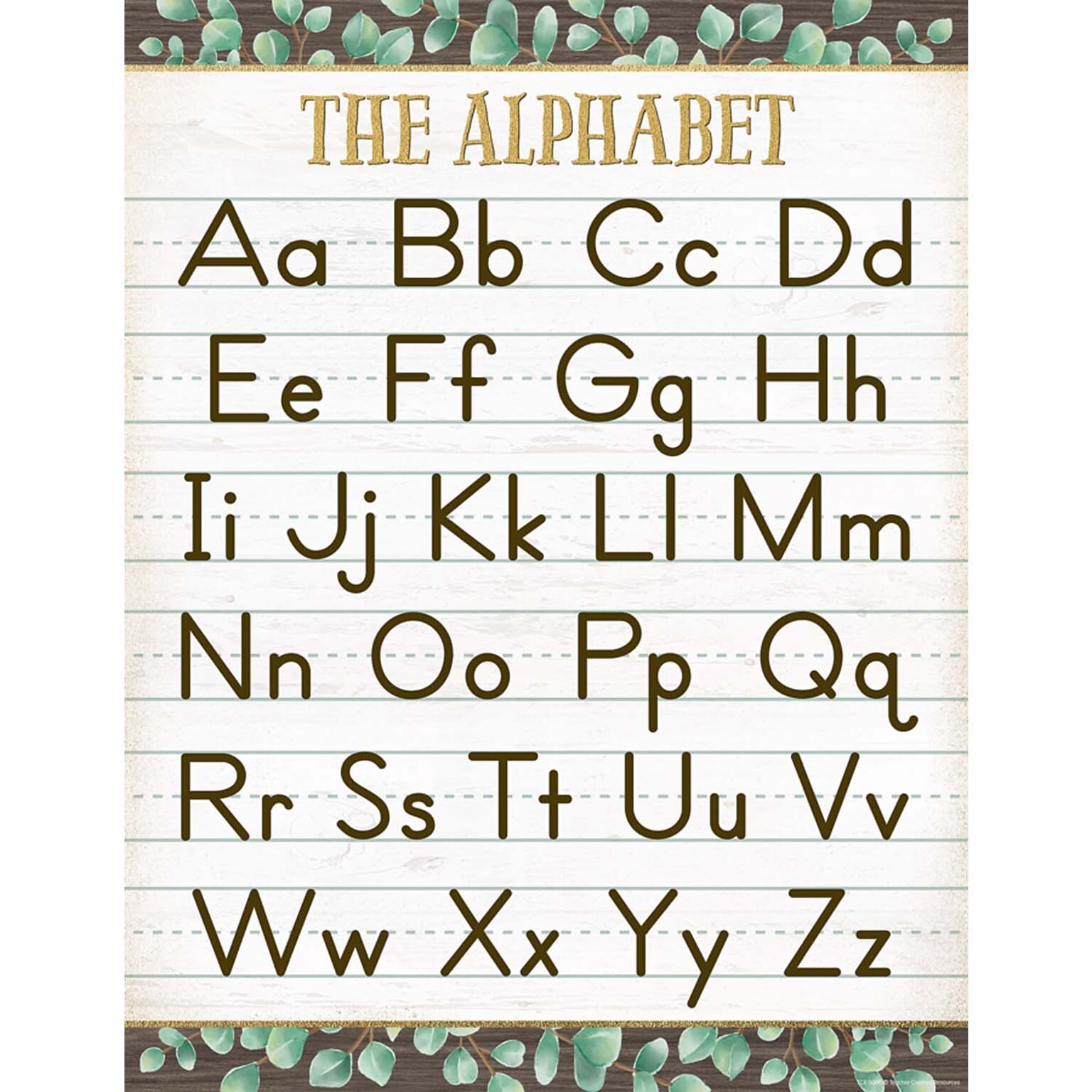 Teacher Created Resources Eucalyptus 17 x 22 The Alphabet Chart (TCR7983)