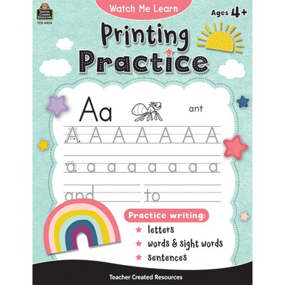 Teacher Created Resources Watch Me Learn: Printing Practice