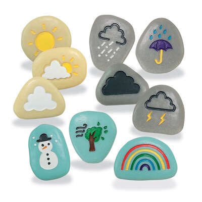 Yellow Door Weather Stones, Multicolor, Set of 10 (YUS1031)