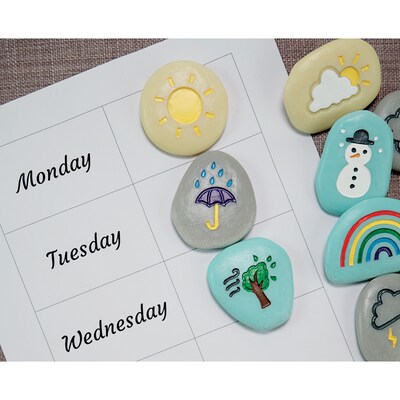 Yellow Door Weather Stones, Multicolor, Set of 10 (YUS1031)