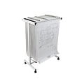 AdirOffice Mobile Plan Center for Blueprints Adjustable Large File Stand Storage Cart, White (615-WH