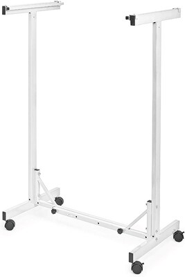 AdirOffice Blueprint Metal Mobile File Cart with Lockable Wheels, White (615-WHI)