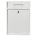 AdirOffice Large Wall Mounted Drop Box, Key Lock, White (631-04-WHI)