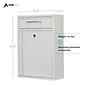 AdirOffice Large Wall Mounted Drop Box, Key Lock, White (631-04-WHI)