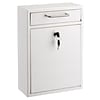 AdirOffice Wall-Mounted Steel Drop Box Mailbox, White (631-05-WHI)