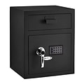 Adiroffice Steel Digital Depository Safe With Drop Slot Bin Door, Black (670-200-BLK)
