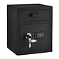 AdirOffice Black Steel Drop Bin Depository Safe With Digital Lock, 1.1 cu. ft., (670-200-BLK)