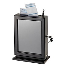 AdirOffice Locking Wood Comment Suggestion Box, Black (632-BLK)