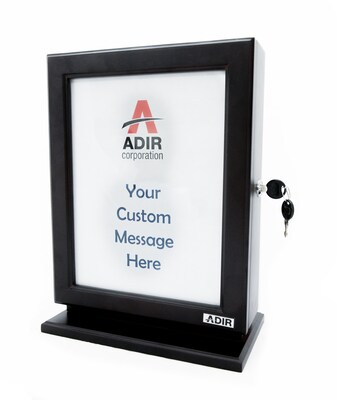 AdirOffice Locking Wood Comment Suggestion Box, Black (632-BLK)