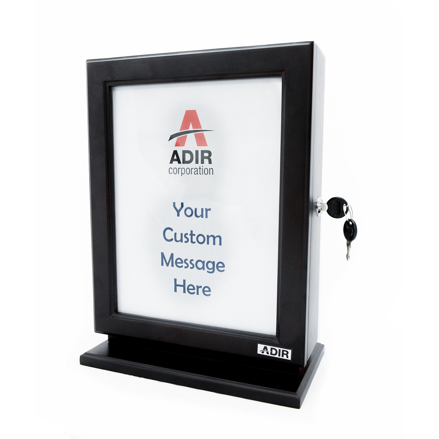 AdirOffice Locking Wood Comment Suggestion Box, Black (632-BLK)