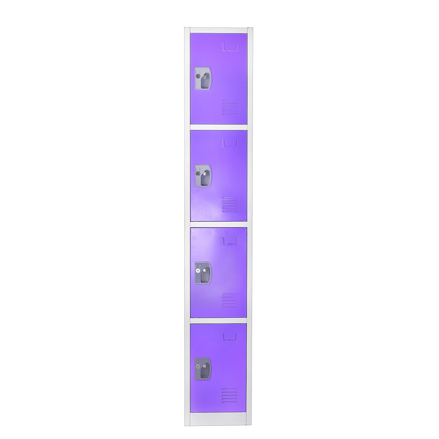 AdirOffice 72 4-Tier Key Lock Purple Steel Storage Locker (629-204-PUR)