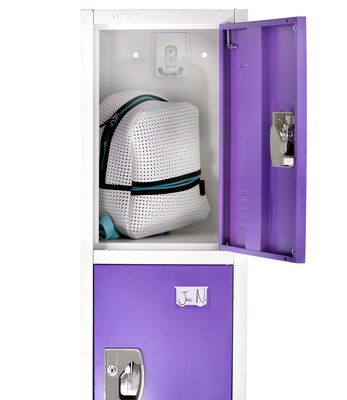 AdirOffice 72'' 4-Tier Key Lock Purple Steel Storage Locker (629-204-PUR)