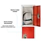 AdirOffice 72 D 4-Compartment Steel Tier Key Lock Red Storage Locker (629-204-RED)