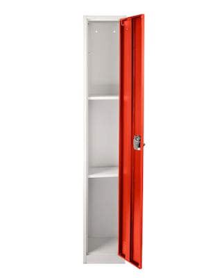 AdirOffice 72'' Single Tier Key Lock Red Steel Storage Locker (629-201-RED)