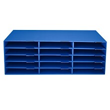 AdirOffice 501 Series 15-Compartment File Storage Literature Organizer, Blue, 2/Pack (501-15-CP-BLU-