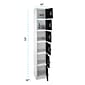 AdirOffice 72'' 6-Tier Key Lock Black Steel Storage Locker (629-206-BLK)