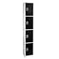 AdirOffice 72" 4-Compartment Steel Tier Key Lock Black Storage Locker (629-204-BLK)