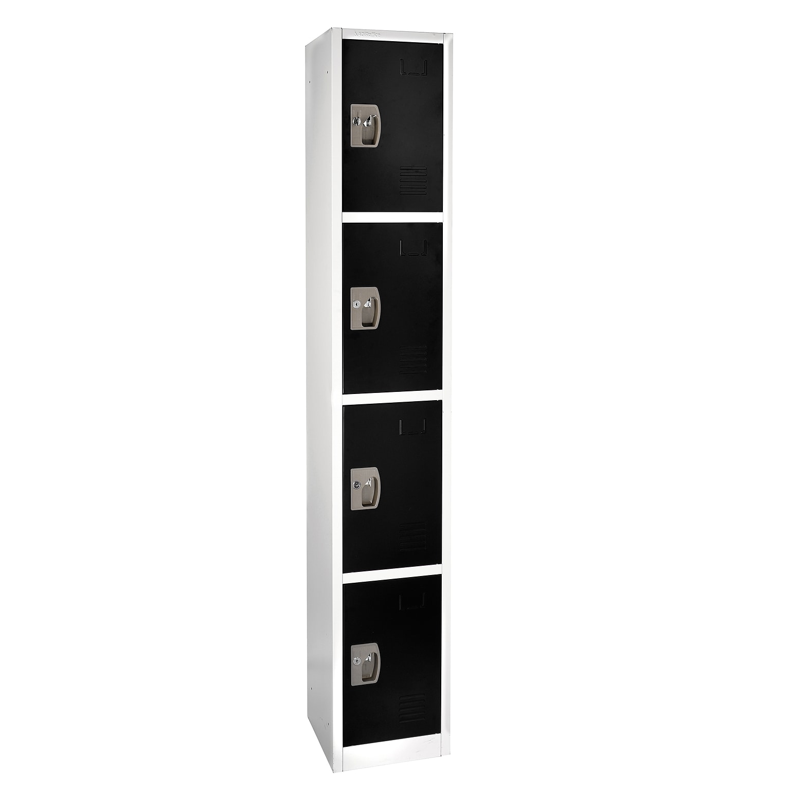 AdirOffice 72 4-Tier Key Lock Black Steel Storage Locker (629-204-BLK)