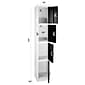 AdirOffice 72" 4-Tier Key Lock Black Steel Storage Locker (629-204-BLK)