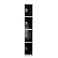 AdirOffice 72" 4-Tier Key Lock Black Steel Storage Locker (629-204-BLK)