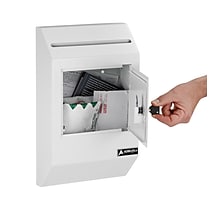 AdirOffice Steel Drop Box Mailbox with Key Lock, 0.37 cu. ft. (631-13-WHI)