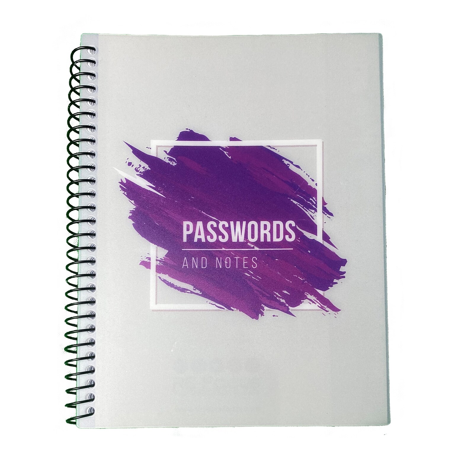 RE-FOCUS THE CREATIVE OFFICE 5.5 x 7 Small Password Keeper Book, White/Purple (11002)