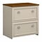 Bush Furniture Fairview Lateral File Cabinet, Antique White/Tea Maple (WC53281-03)