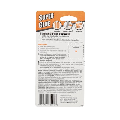 Gorilla Super Glue, 0.11 oz. (7800103)