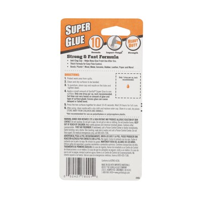 Gorilla Super Glue, 0.11 oz., 2/Pack (7800103)