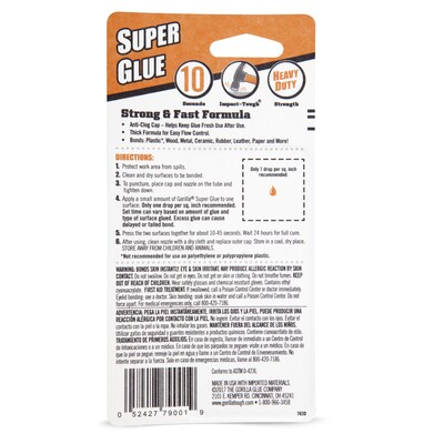 Gorilla Super Glue, 0.53 oz. (7805003)