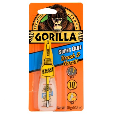 Gorilla Brush & Nozzle Super Glue, 0.35 oz. (7500101)