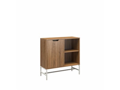 Ameriwood Modine 30H 2-Shelf Bookcase with Adjustable Shelf, Walnut (3483905COM)