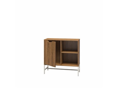 Ameriwood Modine 30"H 2-Shelf Bookcase with Adjustable Shelf, Walnut (3483905COM)