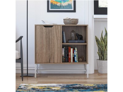 Ameriwood Modine 30"H 2-Shelf Bookcase with Adjustable Shelf, Walnut (3483905COM)