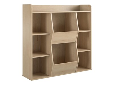 Ameriwood Tyler 40.8"H 9-Shelf Bookcase, Blonde Oak Particle Board (4865847COM)