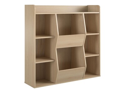 Ameriwood Tyler 40.8"H 9-Shelf Bookcase, Blonde Oak Particle Board (4865847COM)