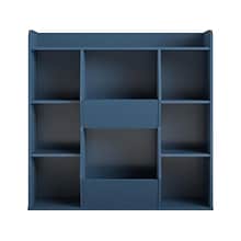 Ameriwood Tyler 40.8H 9-Shelf Bookcase, Navy Particle Board (4865837COM)