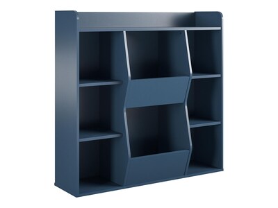 Ameriwood Tyler 40.8H 9-Shelf Bookcase, Navy Particle Board (4865837COM)