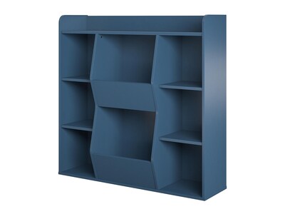 Ameriwood Tyler 40.8"H 9-Shelf Bookcase, Navy Particle Board (4865837COM)