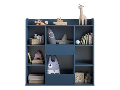 Ameriwood Tyler 40.8"H 9-Shelf Bookcase, Navy Particle Board (4865837COM)