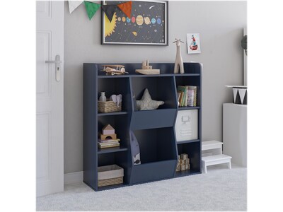 Ameriwood Tyler 40.8"H 9-Shelf Bookcase, Navy Particle Board (4865837COM)