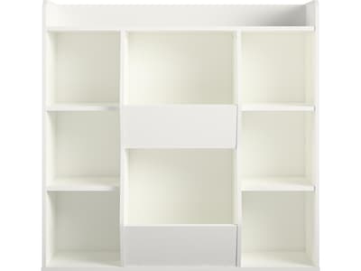 Ameriwood Tyler 40.8H 9-Shelf Bookcase, White Particle Board (4865013COM)