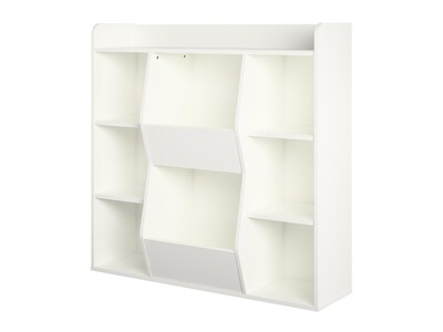 Ameriwood Tyler 40.8"H 9-Shelf Bookcase, White Particle Board (4865013COM)